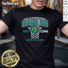 UNC Wilmington Seahawks 2025 CAA Men's Basketball Conference Tournament Champions T-Shirt in vibrant colors.