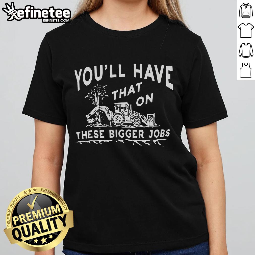 Nice You'll Have That On These Bigger Jobs Ladies Tee featuring a stylish design perfect for professional women.