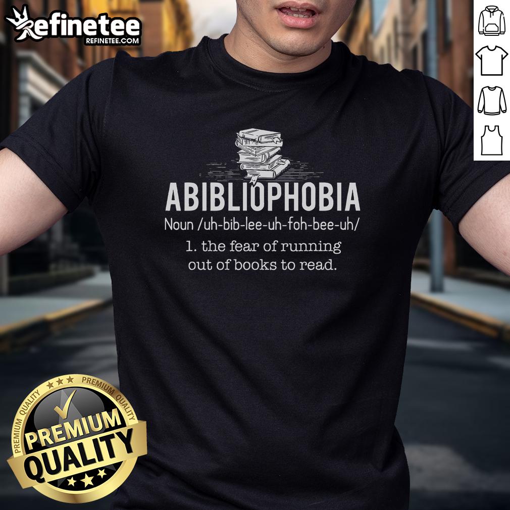 Official Abibliophobia Definition T-Shirt for Bookworms - perfect for lovers of reading and literature.