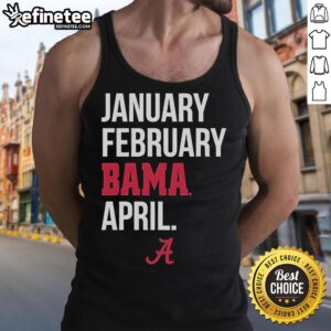 Official Alabama Basketball tank top for January-February Bama April, perfect for fans supporting their team.