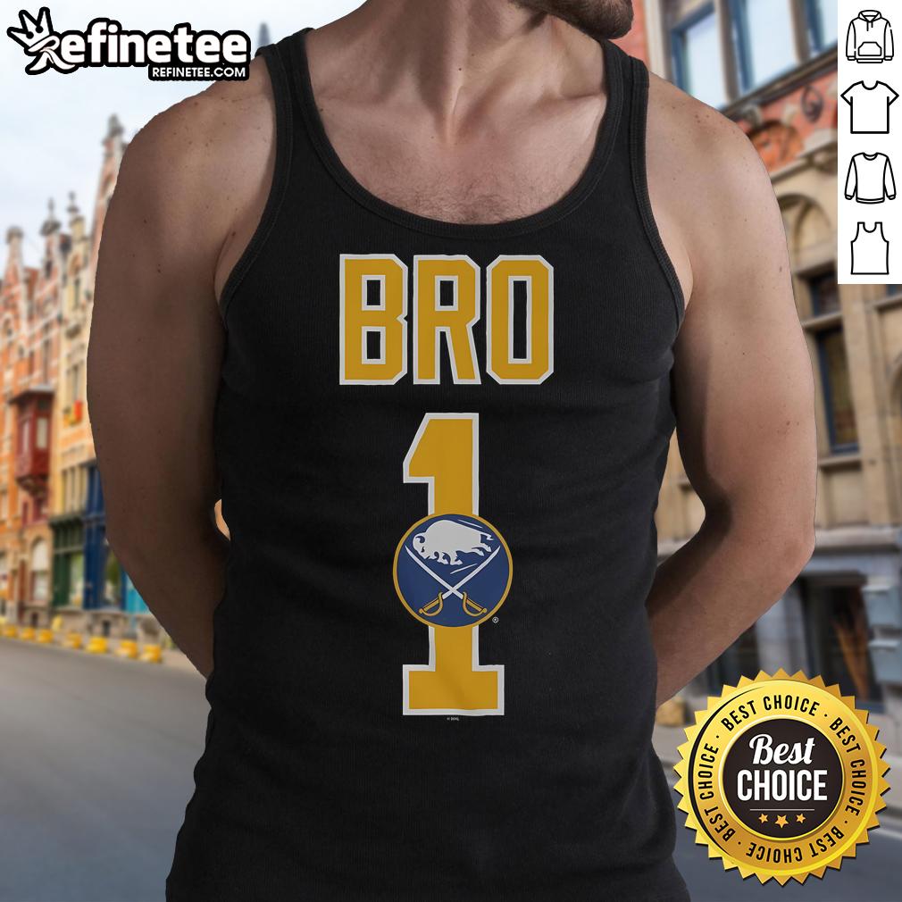 Official Buffalo Sabres Number 1 Bro Tank Top, perfect for fans to show team spirit during summer games.