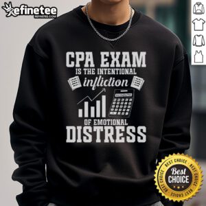 Cozy Official CPA Exam sweatshirt featuring 'My Lucky CPA Exam' design, perfect for accounting professionals and students.