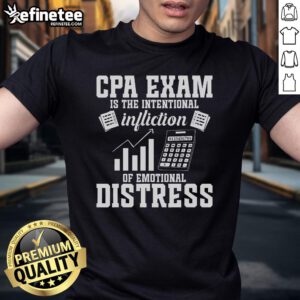 Alt Text: Official CPA Exam T-Shirt featuring 'My Lucky CPA Exam' design, perfect for accounting students and professionals.