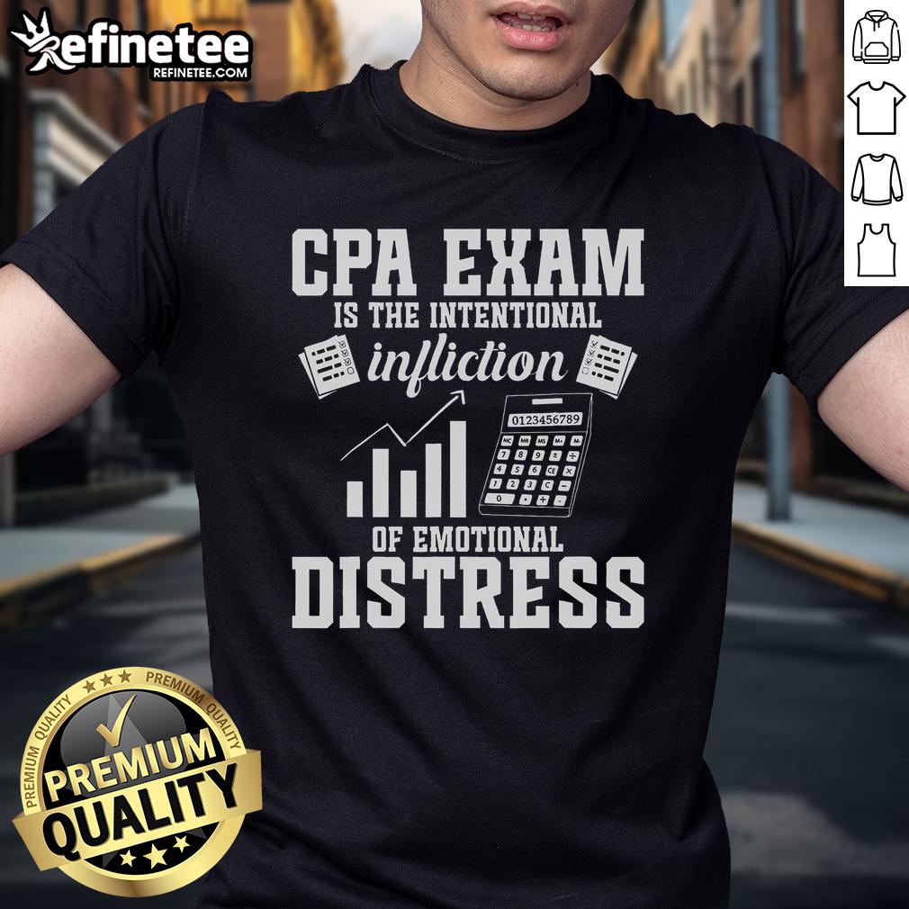 Alt Text: Official CPA Exam T-Shirt featuring 'My Lucky CPA Exam' design, perfect for accounting students and professionals.