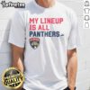 Official Florida Panthers My Lineup T-Shirt featuring team colors and logo, perfect for fans and game day attire.