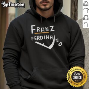 Official Franz Ferdinand logo hoodie featuring a stylish design, perfect for fans of the band and casual wear.