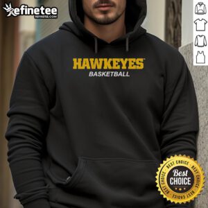 Alt Text: Official Hawkeyes Iowa Basketball Logo Stack Hoodie featuring a bold logo design and comfortable fit for fans.