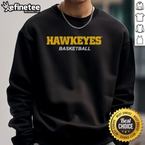 Official Hawkeyes Iowa Basketball Logo Stack Sweatshirt featuring iconic team logo on a stylish black background.