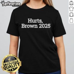 Official Hurts Brown 2025 Ladies Tee featuring a stylish design, perfect for fans and casual wear.