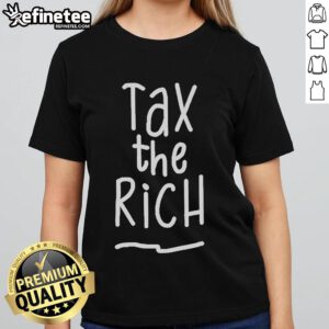 Official Jan Van Aken Tax The Rich Ladies Tee featuring a stylish design and bold statement for social justice advocates.