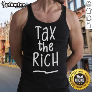 Official Jan Van Aken Tax The Rich tank top featuring bold graphic design, perfect for eco-conscious fashion lovers.