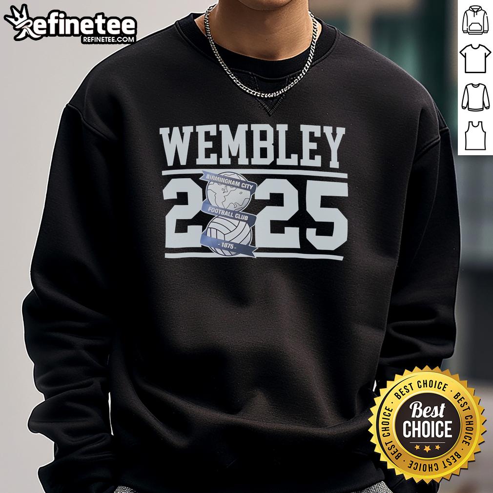Official Junior Wembley 25 Sweatshirt in navy blue, featuring a stylish design perfect for young sports fans.