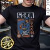 Alt Text: Official MLB The Show Mets Francisco Lindor T-Shirt featuring vibrant team colors and player graphics. Perfect for fans!