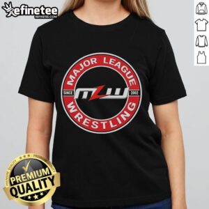 Official Major League Wrestling Since 2002 Ladies Tee featuring a stylish design perfect for wrestling fans.