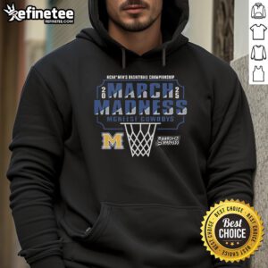 Official McNeese State Cowboys March Madness Bound 2025 NCAA Men's Basketball Hoodie in blue and gold design.