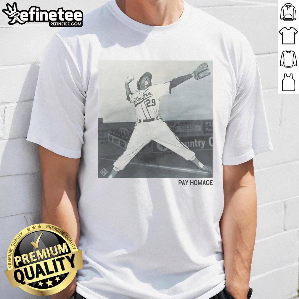 Alt Text: Official Toni Stone Pay Homage T-Shirt featuring a vintage design honoring the baseball legend Toni Stone.