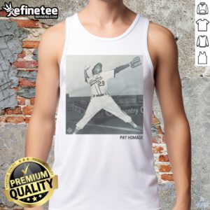 Official Toni Stone Pay Homage Tank Top featuring a stylish design honoring the legendary baseball player Toni Stone.