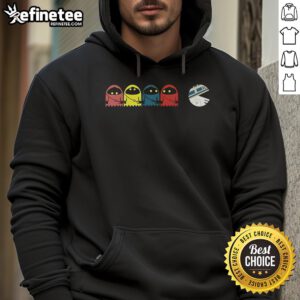 Official Utini Pacman Star Wars Hoodie featuring vibrant graphics and a cozy fit for fans of both franchises.