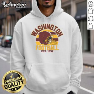 Official Washington Football Est 1932 Hoodie featuring team logo and vintage design in team colors.