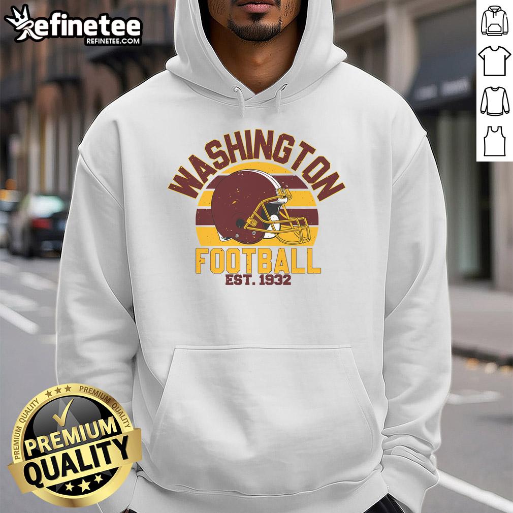 Official Washington Football Est 1932 Hoodie featuring team logo and vintage design in team colors.