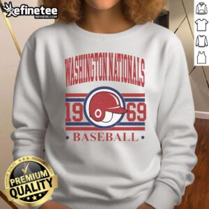 Vintage 1969 Original Washington Nationals baseball team sweatshirt featuring classic logo and design.