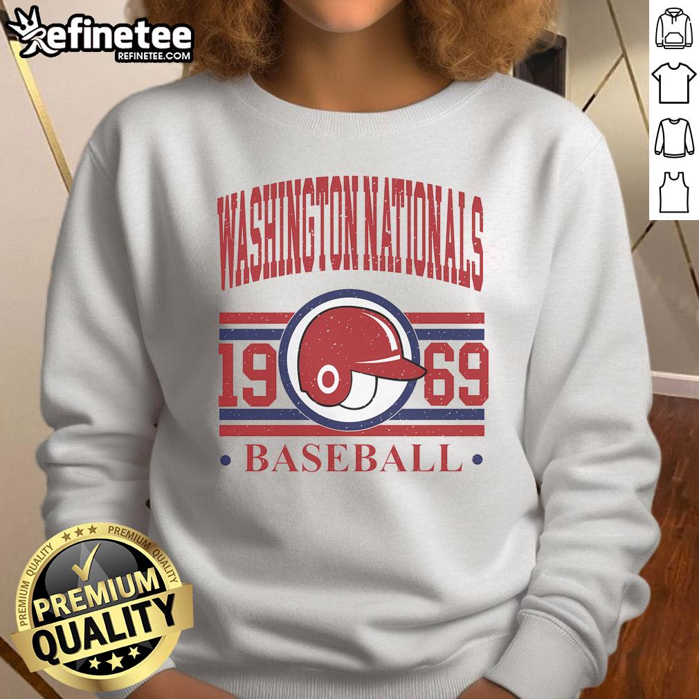 Vintage 1969 Original Washington Nationals baseball team sweatshirt featuring classic logo and design.