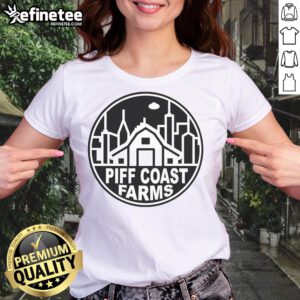 Premium Piff Coast Farms Ladies Tee in soft cotton, showcasing a stylish design perfect for casual wear.