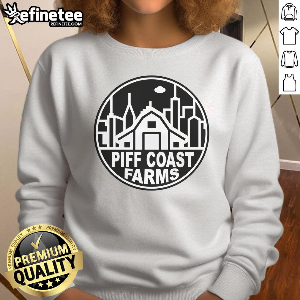 Premium Piff Coast Farms sweatshirt in soft fabric, perfect for cozy layering and casual style for outdoor adventures.