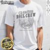Alt Text: Pretty Crawfish Boil Crew Pinch Peel Eat Repeat T-Shirt design featuring vibrant graphics and playful text for seafood lovers.