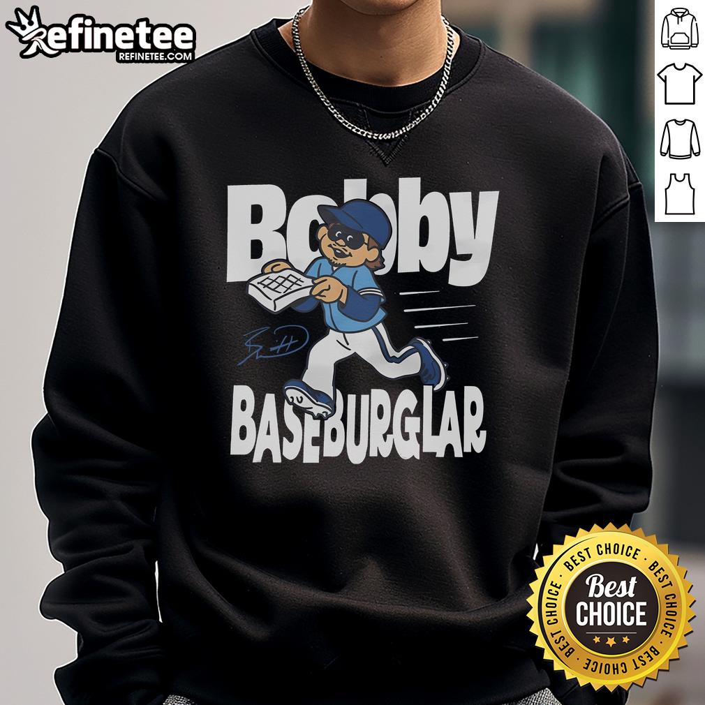 Kids sweatshirt featuring Good Bobby Baseburglar design, perfect for playful and cozy outfits.