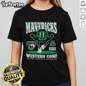 Good Dallas Mavericks Mitchell and Ness retro mascot ladies tee in vibrant colors, perfect for game day style.