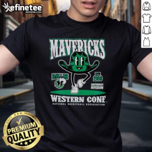 Good Dallas Mavericks Mitchell And Ness Retro Mascot T-Shirt featuring vibrant team colors and classic logo design.