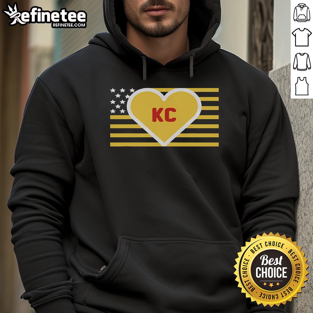 Good I Love Kansas City KC hoodie displayed on a stylish background, perfect for Kansas City fans and fashion lovers.