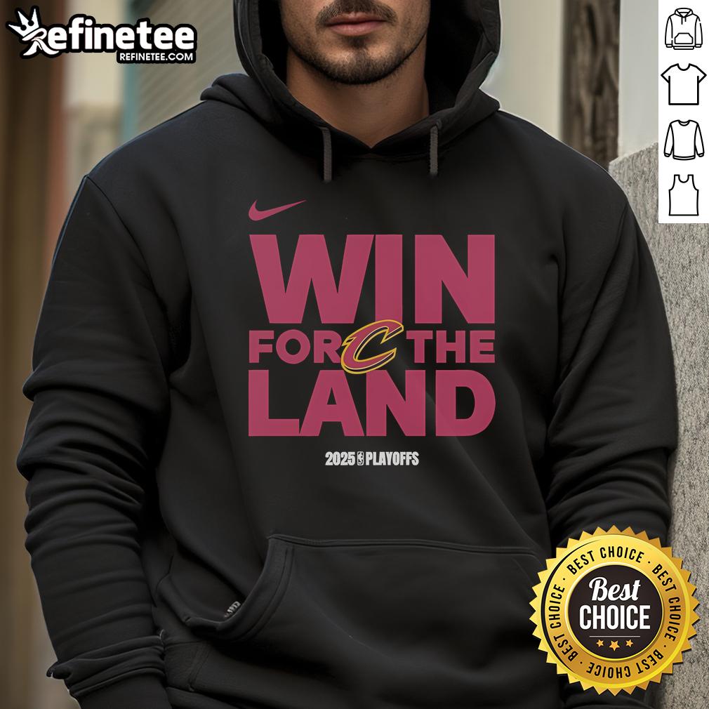 Good NBA Playoffs win for the Land Cleveland Cavaliers logo hoodie, celebrating the team's 2025 playoff success.