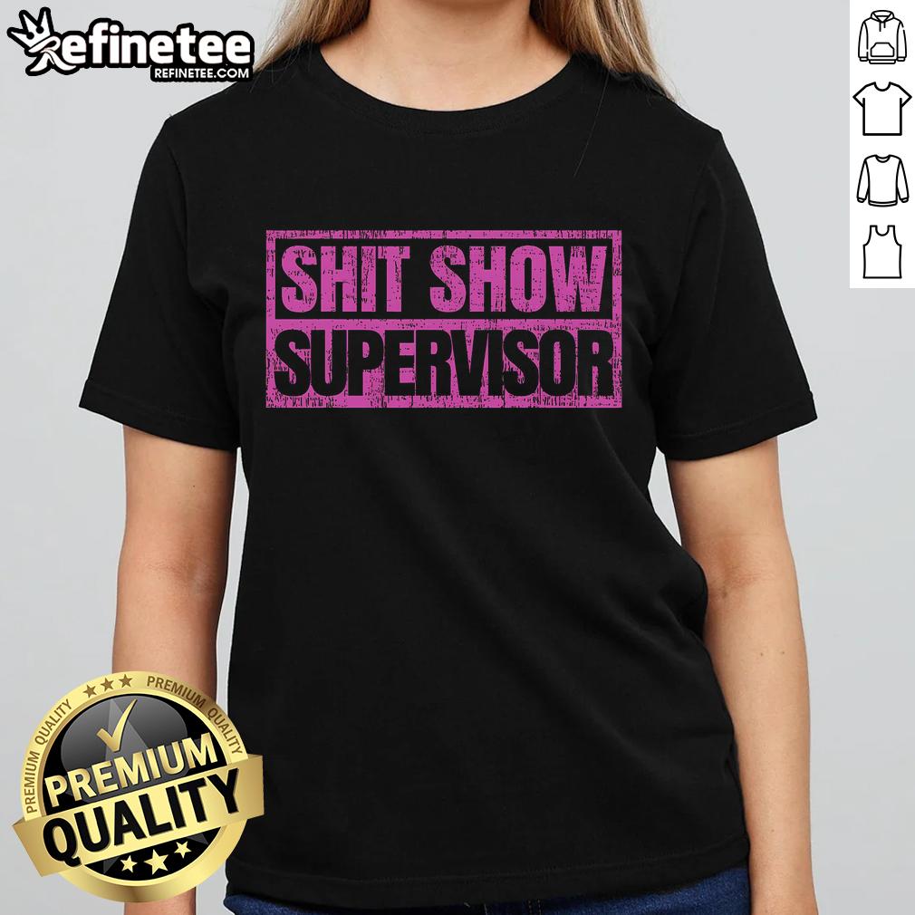 Classic vintage retro ladies tee featuring 'Good Shit Show Supervisor' design, perfect for casual wear and humor lovers.