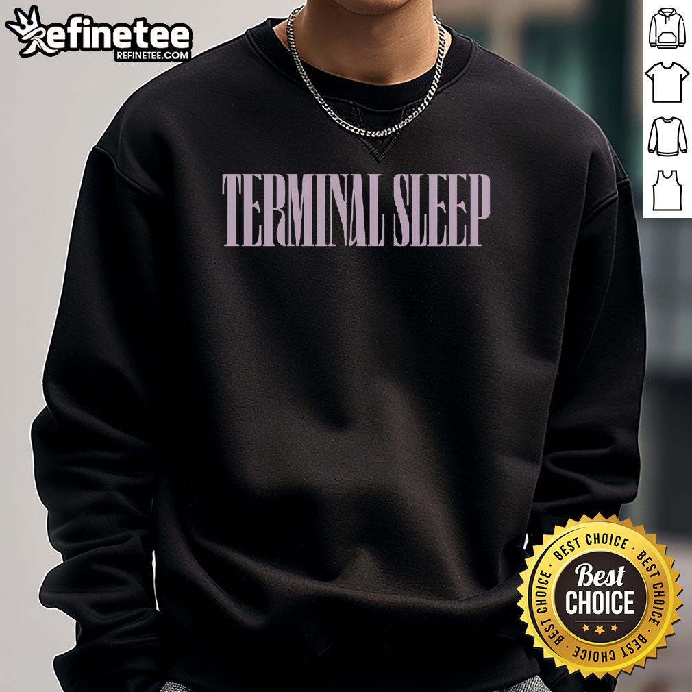 Good Terminal Sleep rhinestone logo sweatshirt featuring a stylish design perfect for cozy, trendy outfits.
