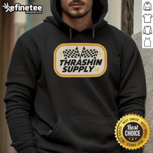 Good Thrashin Supply Rally Hoodie in black, featuring a stylish design perfect for outdoor adventures and casual wear.