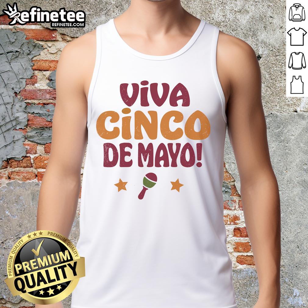 Happy Viva Cinco De Mayo Fiesta tank top featuring vibrant colors and festive designs, perfect for celebrating Cinco de Mayo.