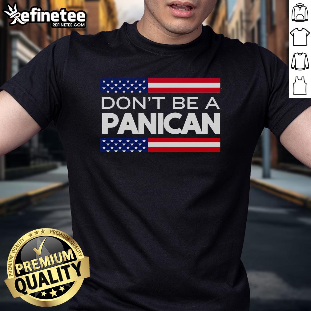 Alt Text: Hot Don'T Be A Panican New Panican Tds T-Shirt featuring vibrant design, perfect for trendy casual wear.
