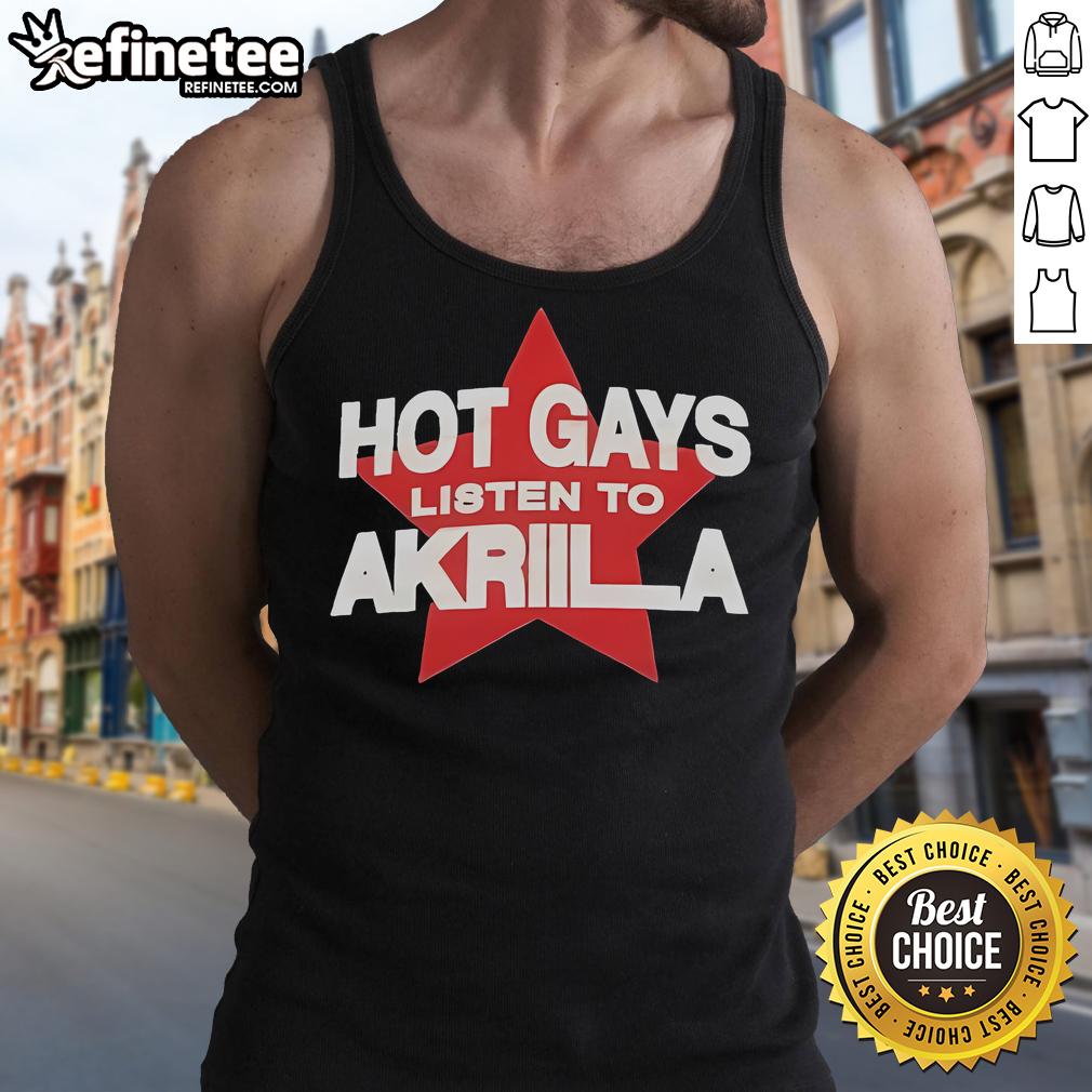 Hot gays enjoying music by Akriila while wearing stylish Niceto tank tops at a vibrant outdoor event.