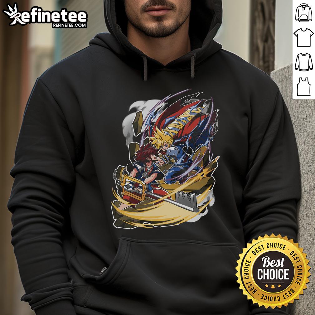 Final Fantasy hoodie featuring 'Nice, Are You Not Entertained?' graphic, perfect for gamers and anime fans.