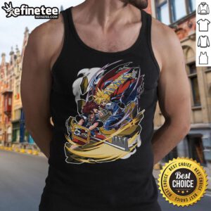 Stylish 'Nice Are You Not Entertained' Final Fantasy tank top featuring vibrant graphics and a comfortable fit.