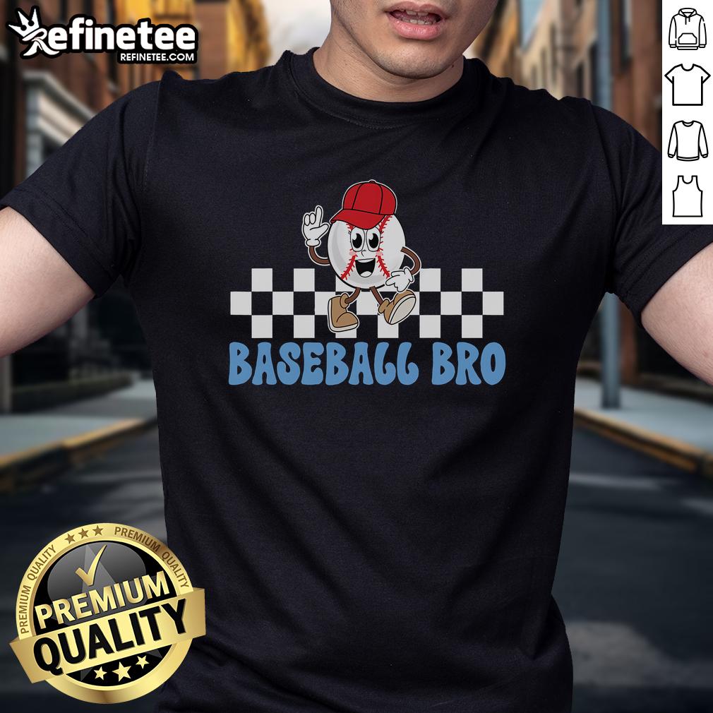 Nice Baseball Bro T-Shirt for Proud Baseball Brothers of Players, featuring a fun design for sports enthusiasts.