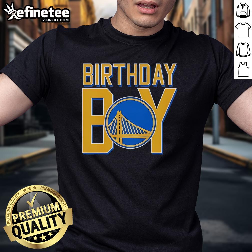 Nice Birthday Boy Golden State Warriors Logo T-Shirt featuring vibrant team colors and a fun design for young fans.