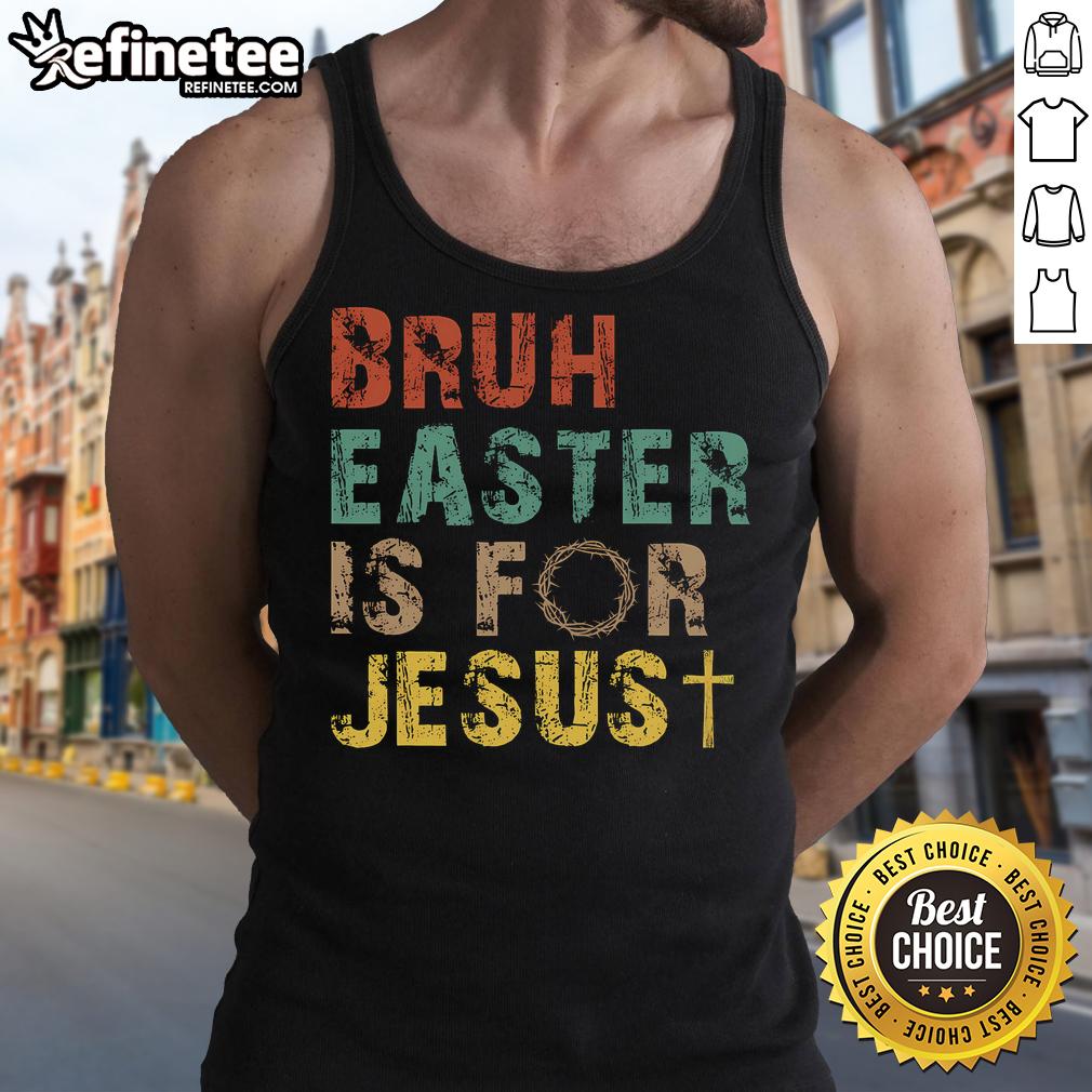 Christian religious tank top featuring 'Easter is for Jesus' design, perfect for celebrating Easter in style.