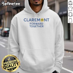 Nice Claremont Forward Together Hoodie in vibrant colors, perfect for showcasing community spirit and unity.