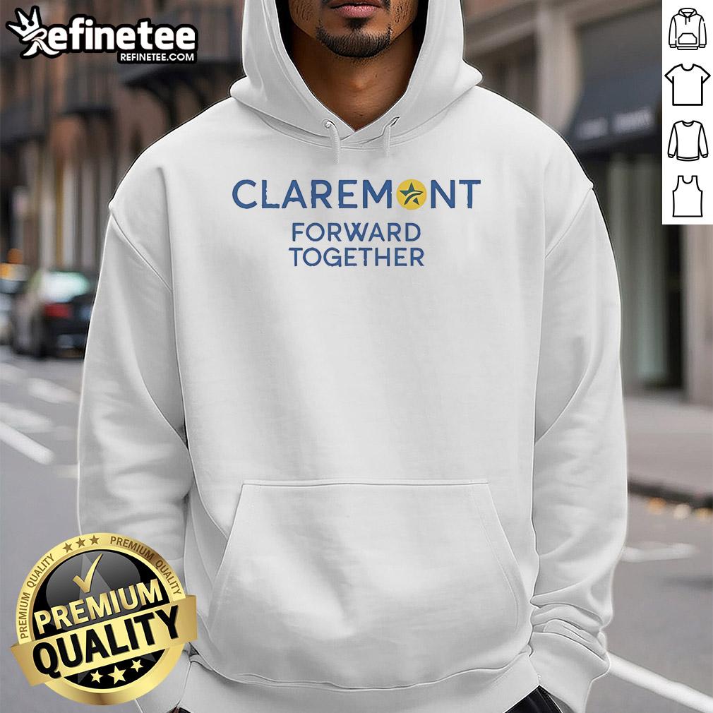Nice Claremont Forward Together Hoodie in vibrant colors, perfect for showcasing community spirit and unity.