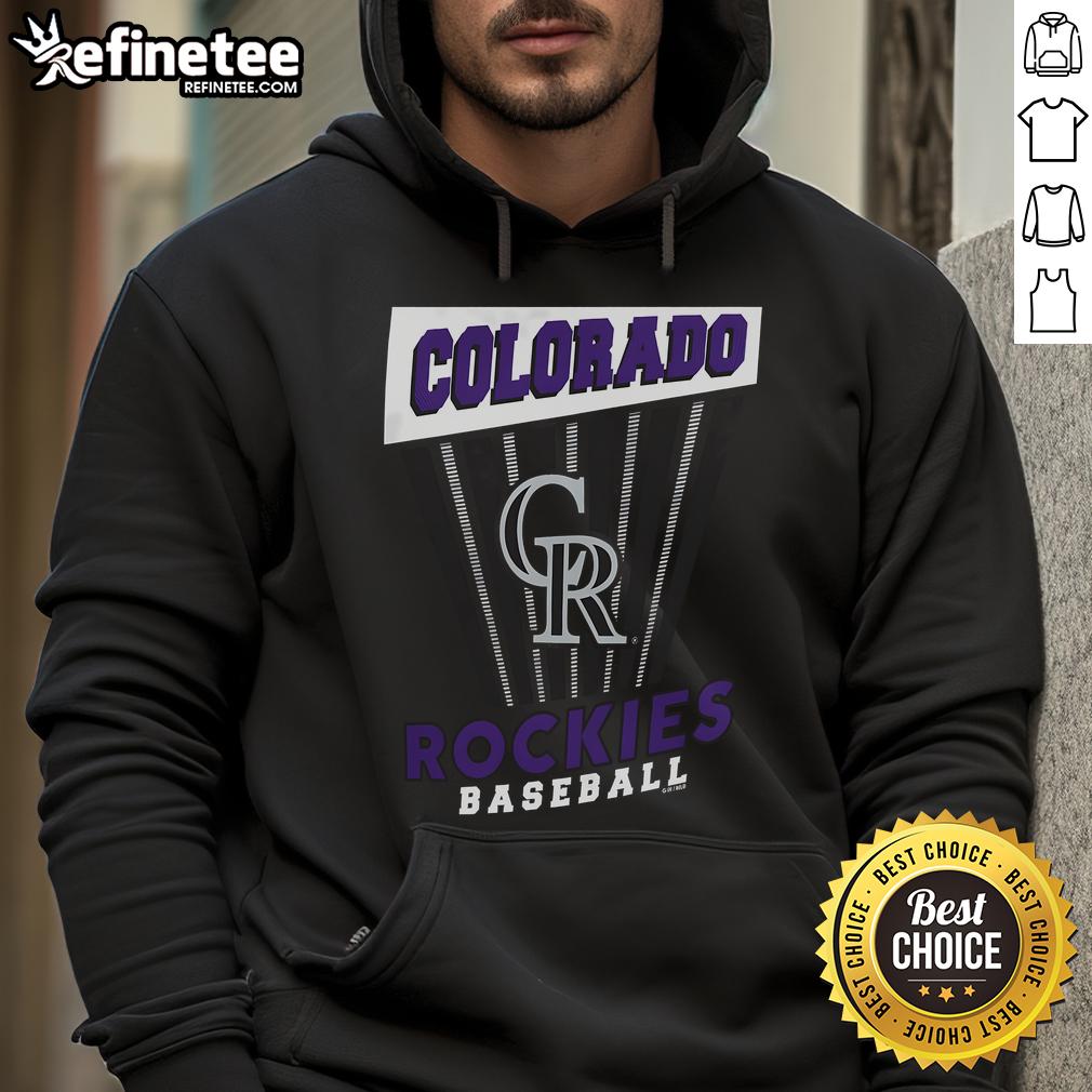 Stylish Nice Colorado Rockies baseball starter hoodie in vibrant purple, perfect for fans and casual wear.