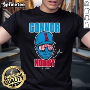 Nice Connor Bleeping Norby T-Shirt featuring a bold graphic design, perfect for fans of unique graphic tees.