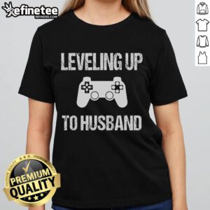 Engagement tee for video game lovers featuring a stylish design perfect for ladies celebrating their gamer groom.